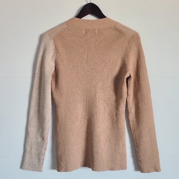 NAADAM Twisted Rib-Knit Sweater, Size Medium, Tan, NWT - Picture 9 of 16